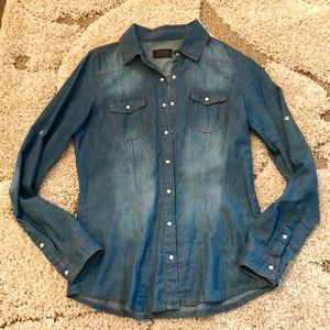 Size small denim button down